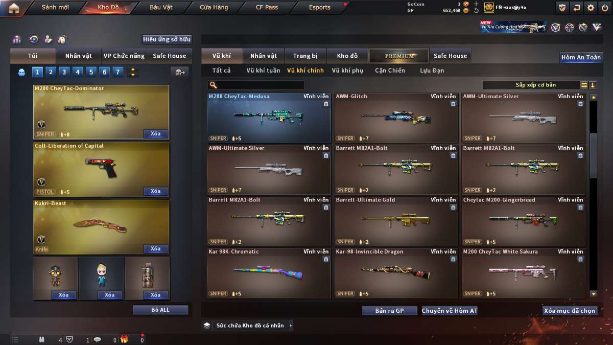 shop acc cf uy tin gia re